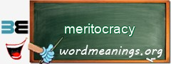 WordMeaning blackboard for meritocracy